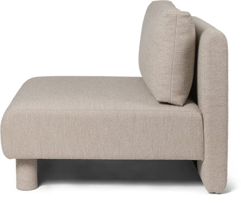 Centre de canapé modulable en bouclettes beige Dase - Ferm living