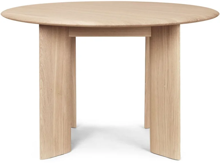 Table ronde en chêne huilé blanchi 117 cm Bevel - Ferm Living
