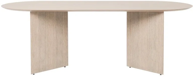 Table en bois ovale beige 220 cm Mingle - Ferm Living