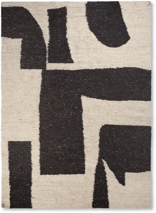 Tapis en laine off-white et coffee 200x300 cm Piece - Ferm Living
