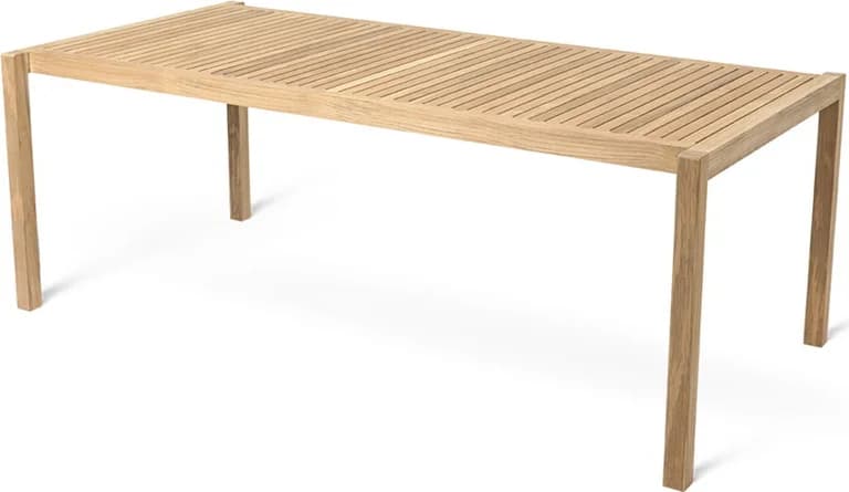 Table à manger rectangulaire d'extérieur en teck non traité 203x100cm AH901 - Carl Hansen & Søn
