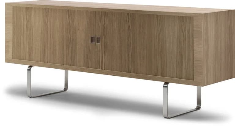 Buffet en chêne huilé et pieds en acier inoxydable 200cm CH825 - Carl Hansen & Søn