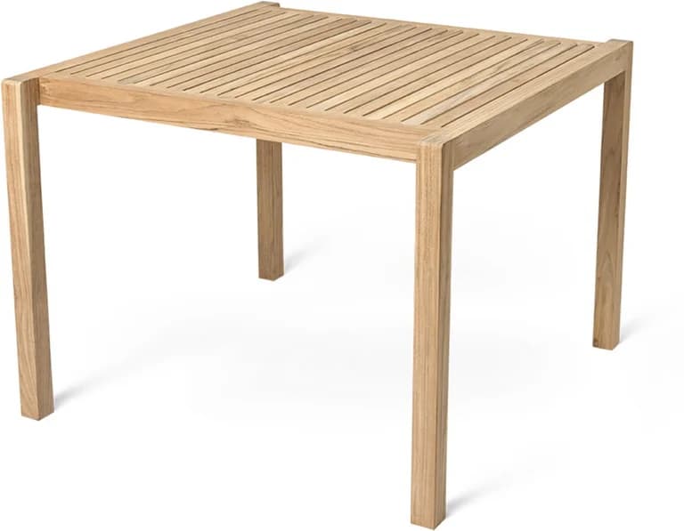 Table à manger carrée d'extérieur en teck non traité 100x98,5cm AH902 - Carl Hansen & Søn