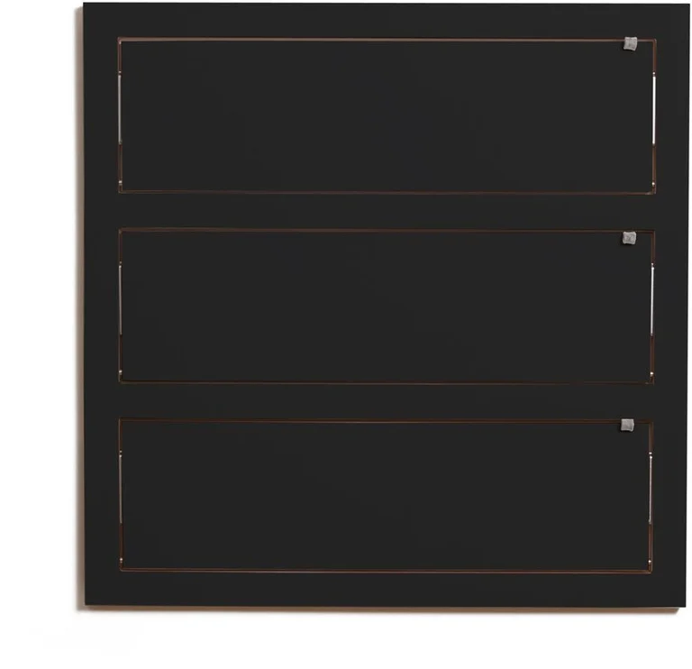Triple étagère modulable noire 80 x 80 cm Fläpps - Ambivalenz