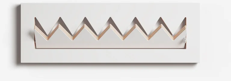 Porte-manteaux en bouleau teinté blanc 60x20cm Fläpps Crownhäng - Ambivalenz