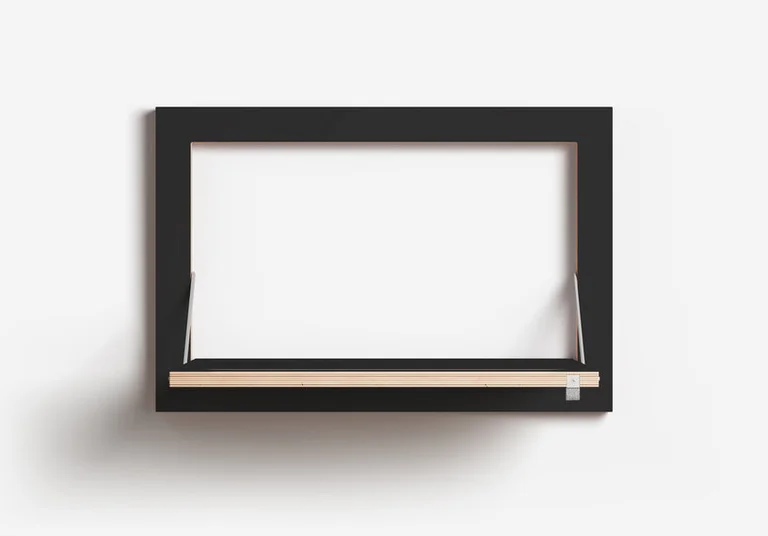 Tringle à vêtements en bouleau teinté noir 60x40cm Hängrail Fläpps - Ambivalenz