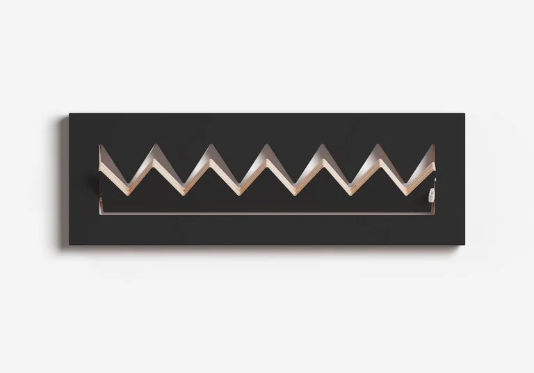 Porte-manteaux en bouleau teinté noir 60x20cm Fläpps Crownhäng - Ambivalenz